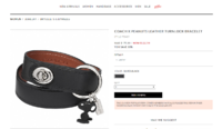 F90409 Coach X Peanuts leather turnlock bracelet Snoopy black.PNG