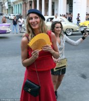 Gisele Bündchen looked blissed out while posing on a vintage car in Cuba on Tuesday as she prepa.jpg