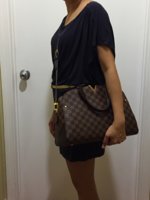 LOUIS VUITTON Damier Ebene Kensington Bowling Bag