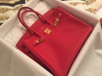 How beautiful this Rouge Grenat Birkin on action ❤️🥰 Match perfectly with  my red carnelian with pink guilloche bracelet ❤️ #hermes…