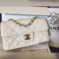 CHANEL, LIGHT GREY COLOUR MAXI FLAP 19 IN LAMBSKIN WITH GOLD HARDWARE,  2020, Handbags and Accessories, 2020