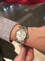 36mm rolex on woman's wrist