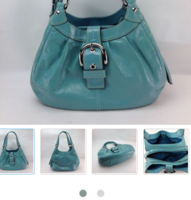 Coach Soho Pleated Patent 16603 Tote Bag front.png