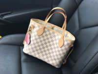 My Louis Vuitton Neverfull PM in Damier Ebene is a great bag for summer.  Small but plenty o…