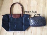 8 Longchamp Gun Metal Le Pliage and Chanel 14P Silver Metallic Reissue Camera Bag.jpg