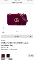 Wear and Tear Update - Gucci GG Marmont Velvet Mini Bag — EMTHAW