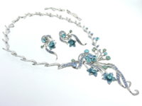 blue FLOWER NECKLACE SET  EPOXY  SWAROVSKI CRYSTAL.jpg