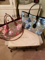 gucci blue blooms tote