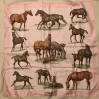 Julie Wear Designs Post Parade Horse Racing Silk Scarf by Julie Wear - Pink - Horse & Hound