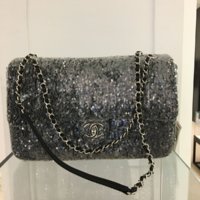 CHANEL Patent Secret Label Medium Flap Black 40594