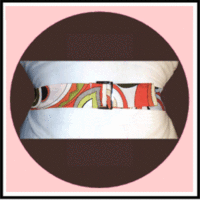 Kailo chic orange mod floral headband.gif
