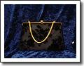 Vintage Coblentz black velvet raised flower evening bag rubylane.jpg