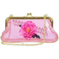 Roccobarocco Rose Pink Signature Kiss Lock baguette Bag forzieri.jpg