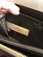 authentic kate spade tag inside bag