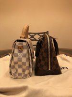 Comparison between the Louis Vuitton Alma BB and Louis Vuitton Croisette  Handbags.