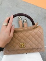 Chanel Mini Coco Handle Light Beige Pink Caviar Gold Hardware – Coco  Approved Studio