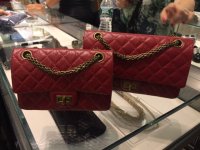 Chanel Reissue and Classic beige comparison Val Saks 2015 Same Model.jpeg