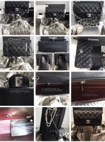 Chanel Classic Mini Rectangular Flap 17B Red Caviar with silver