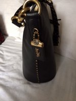 Coach Black Duffle Side Detail.JPG