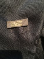 Louis Vuitton monogram scarf weird label