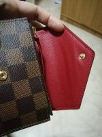 Noticed this loose/unravelled thread along the stitching on Victorine Wallet,  normal wear or should I take it in store? : r/Louisvuitton