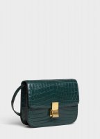 Medium Classic Bag in Dark Green Croc 189174AII.31ER_2_FALL18_85342.jpg