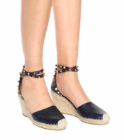 Valentino Valentino Garavani Rockstud Double leather wedge espadrilles Summer hot special sale_3.jpg