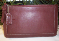 Coach Leather Large Coin Purse Zip Top Cordovan 3440 (Wristlet Missing strap) .png