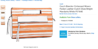 Coach Bleecker Embossed Woven Pocket Leather Clutch Silver:Bright Mandarin:White F51640.png