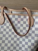 Alison From Cart To Keep - Avoid color transfer! . I love Louis Vuitton  Damier Azur canvas 🥰 If you do too, avoid wearing with dark denim which  can lead to color