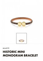 LV Vivienne and Historic Mini Monogram bracelets, size 17