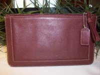 Coach Leather Large Coin Purse Zip Top Cordovan 3440 (Wristlet Missing strap) 1.jpg
