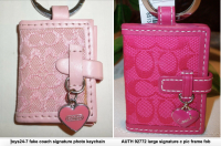 toys24-7 fake coach signature photo keychain vs authentic 92772 front.png