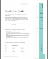 tiffany bracelet size chart