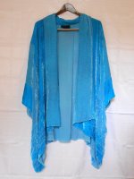 Charles Patricia Lester Square Jacket Turquoise Blue Velvet.JPG