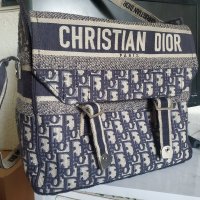 Dior camp canvas Messenger Bag Burgundy/Beige Unisex has 2 ink spots On Side