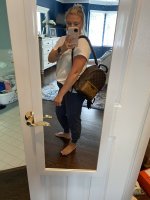 LV Palm Springs MM - unbagging and comparison with longchamp le pliage  backpack 