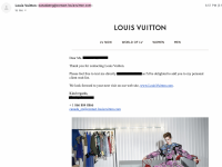 Does Louis Vuitton ever email you?