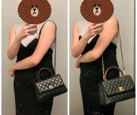 chanel coco handle mini vs small