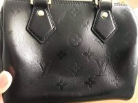 LOUIS VUITTON Monogram Ink Speedy BB Black 1272917