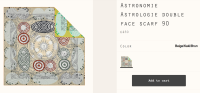 Astronomie Astrologie Double Face Scarf.PNG