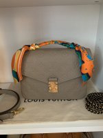 Louis Vuitton, Bags, Louis Vuitton Pochette Metis Turtle Dove Empreinte  And Fall For You Bandeau