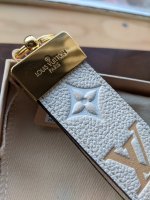 Louis Vuitton Maxi Dragonne Key Holder Cream/Saffron in Empreinte