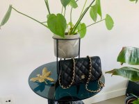 JZ927 23C Black Caviar WOC with coins chain – Vintage Sac