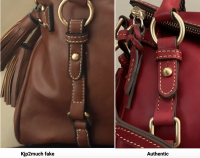 kjp2much fake dooney florentine o-ring and stud vs auth.png