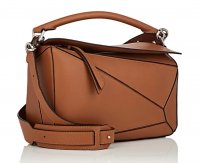 Loewe Puzzle medium tan silver hardware.JPG