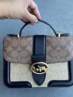 Coach Georgie small top handle bag.JPG