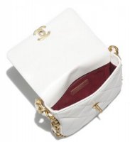 chain frame flap bag AS2831 B06783 white 10601 interior.jpeg