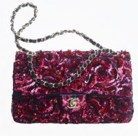 Evening bag, Shiny aged calfskin & gold-tone metal, light pink — Fashion