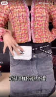 cardholder on chain (white belt bag with soblack hardware).png